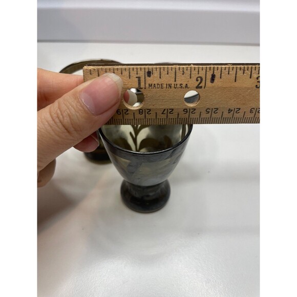 Vintage  Set ITALY CLEAR Glass Silver Overlay Liquor Decanter 3 Shot Glasses - Picture 10 of 11